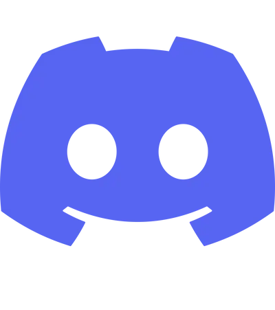 Logo de Discord sur un blob orange